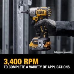 DeWALT DCF845B 20V MAX XR Cordless Impact Driver - Bare Tool -3D Prima Boutique DCF845B 4