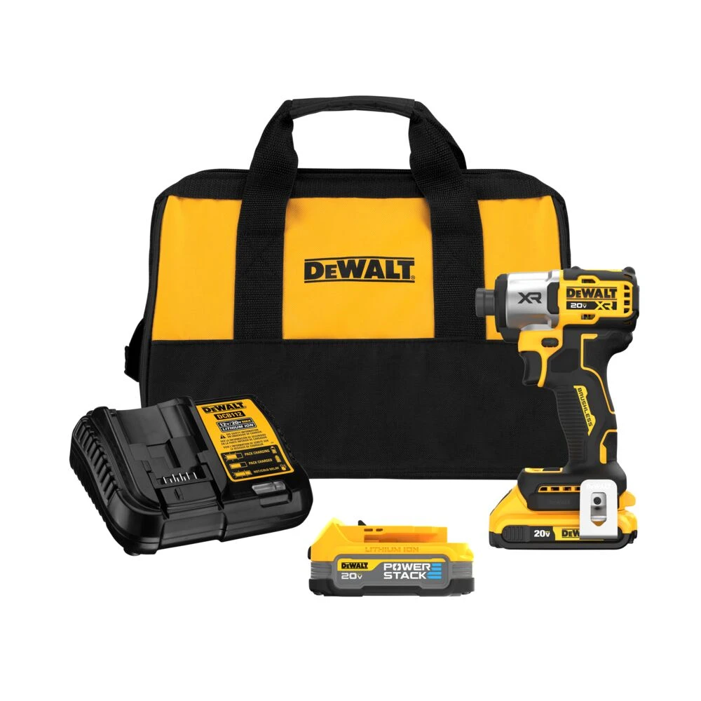 DeWALT DCF845D1E1 20V MAX XR 1/4" Impact Driver W/ POWERSTACK Kit 1 DeWALT DCF845D1E1 20V MAX XR 1/4" Impact Driver W/ POWERSTACK Kit