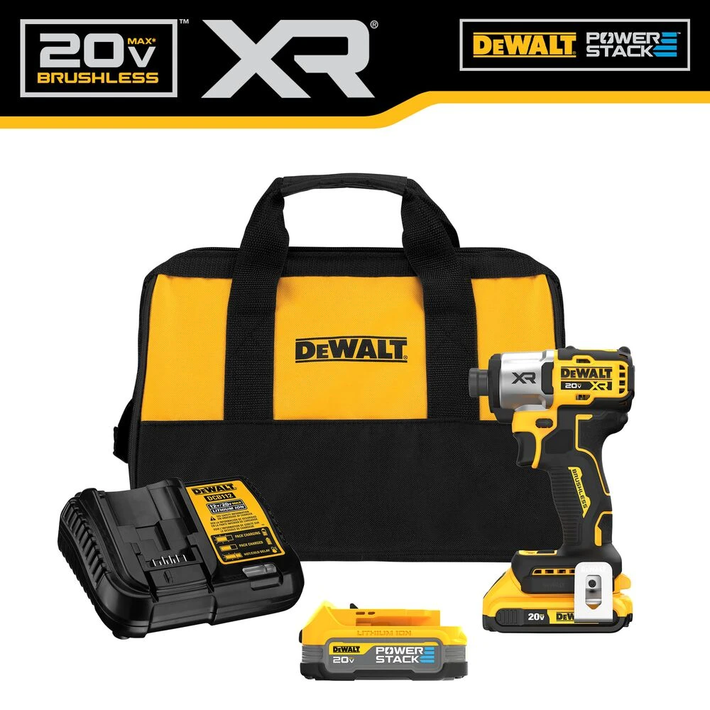 DeWALT DCF845D1E1 20V MAX XR 1/4" Impact Driver W/ POWERSTACK Kit 3 DeWALT DCF845D1E1 20V MAX XR 1/4" Impact Driver W/ POWERSTACK Kit – Image 3
