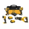DeWALT DCK449P2 20V MAX XR Brushless 4 Tool Combo Kit W/ 5.0AH Batteries