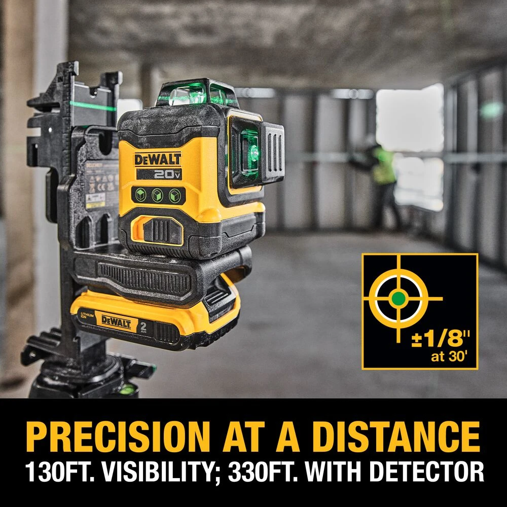 DeWALT DCLE34031B 20V MAX 3 X 360 Green Line Laser - Bare Tool 5 DeWALT DCLE34031B 20V MAX 3 X 360 Green Line Laser - Bare Tool – Image 5