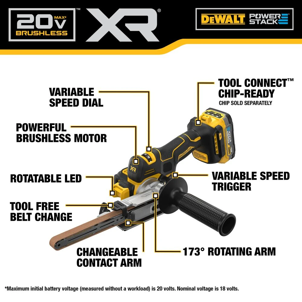 DeWALT DCM200E1 20V XR 18" Brushless Cordless Li-Ion Bandfile Kit 3 DeWALT DCM200E1 20V XR 18" Brushless Cordless Li-Ion Bandfile Kit – Image 3