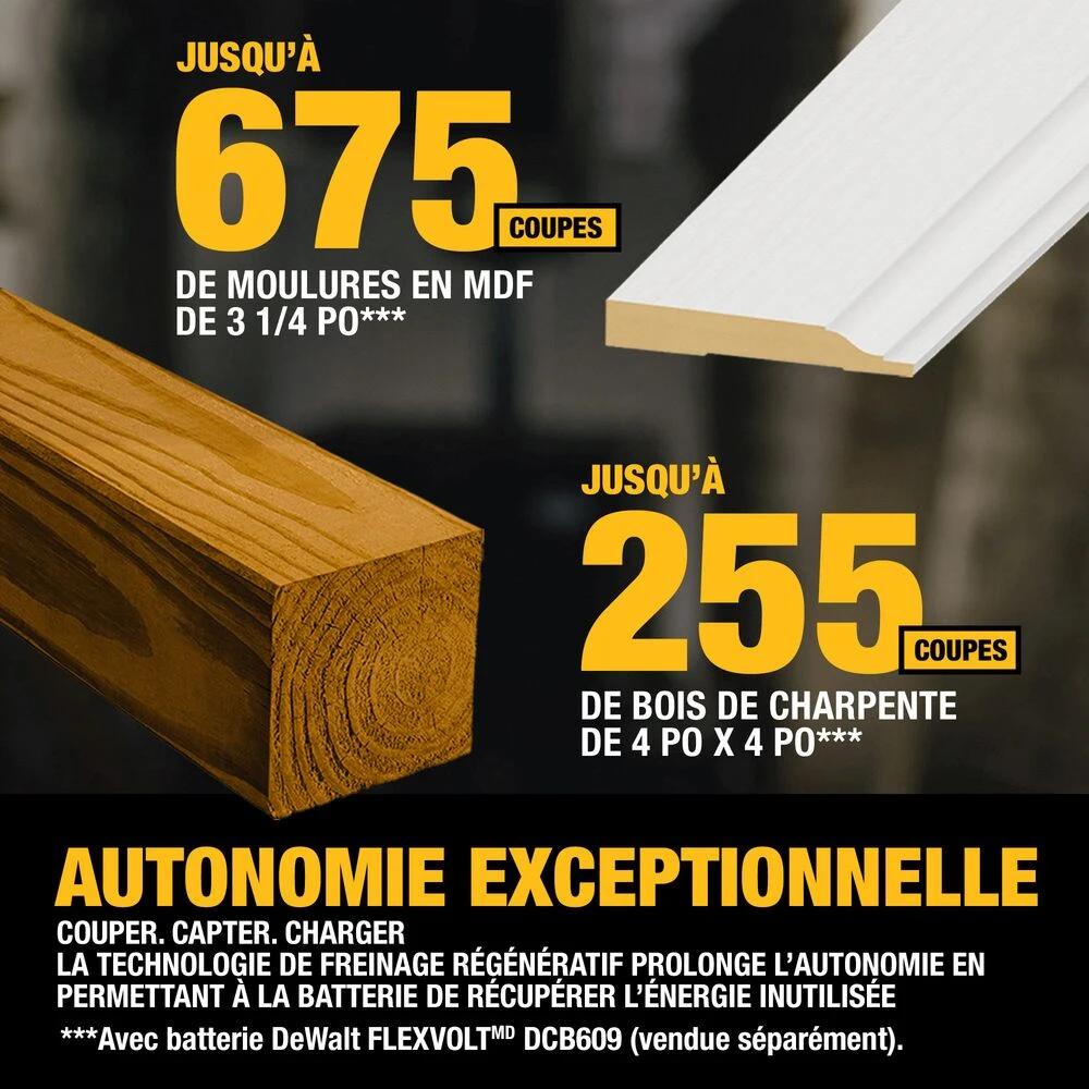 DeWALT DCS781X1 60V 12" MAX Brushless Li-Ion Double Bevel Sliding Miter Saw 5 DeWALT DCS781X1 60V 12" MAX Brushless Li-Ion Double Bevel Sliding Miter Saw – Image 5