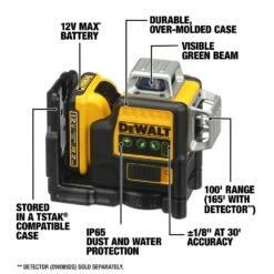 DeWALT DW089LG-K 12V MAX 3X360 Line Laser -3D Prima Boutique DW089LG K 3