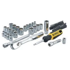 DeWALT DWMT81611T 3/8’’ Mechanics Nano Bit Tool Set, Polished Chrome (50 PC) -3D Prima Boutique DWMT81611T 3