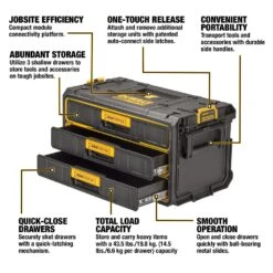 DeWALT DWST08330 TOUGHSYSTEM 2.0 Three-Drawer Unit -3D Prima Boutique DWST08330 3