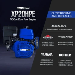 DuroMax XP20HPE 500cc 1-Inch Shaft Recoil/Electric Start Gasoline Engine -3D Prima Boutique EngineComparisonXP20HPE f38c437d 39ba 4b49 94fe cfa03cb23399