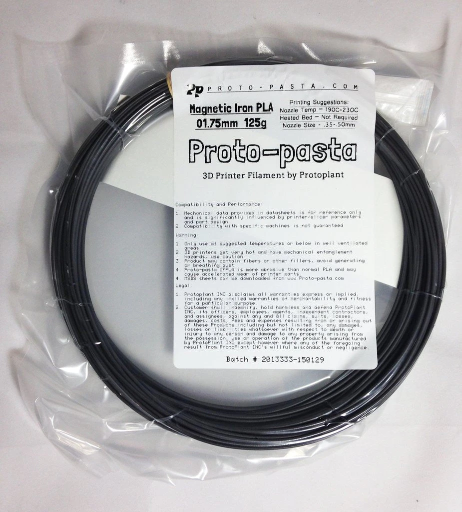 Protopasta - PLA Chargé Fer Ferromagnétique - (Magnetic Iron Composite PLA) - 1.75 Mm - 500 G 5 Protopasta - PLA Chargé Fer Ferromagnétique - (Magnetic Iron Composite PLA) - 1.75 Mm - 500 G – Image 5