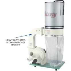 Grizzly G0548ZP 240V 2 HP Canister Dust Collector With Aluminum Impeller -3D Prima Boutique G0548ZP 3