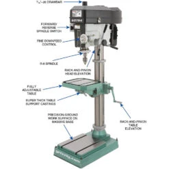 Grizzly G0784 220V 15 Inch Heavy-Duty Floor Drill Press -3D Prima Boutique G0784 3