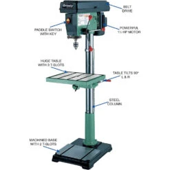 Grizzly G7948 120V/240V 20 Inch 12 Speed Floor Drill Press -3D Prima Boutique G7948 3