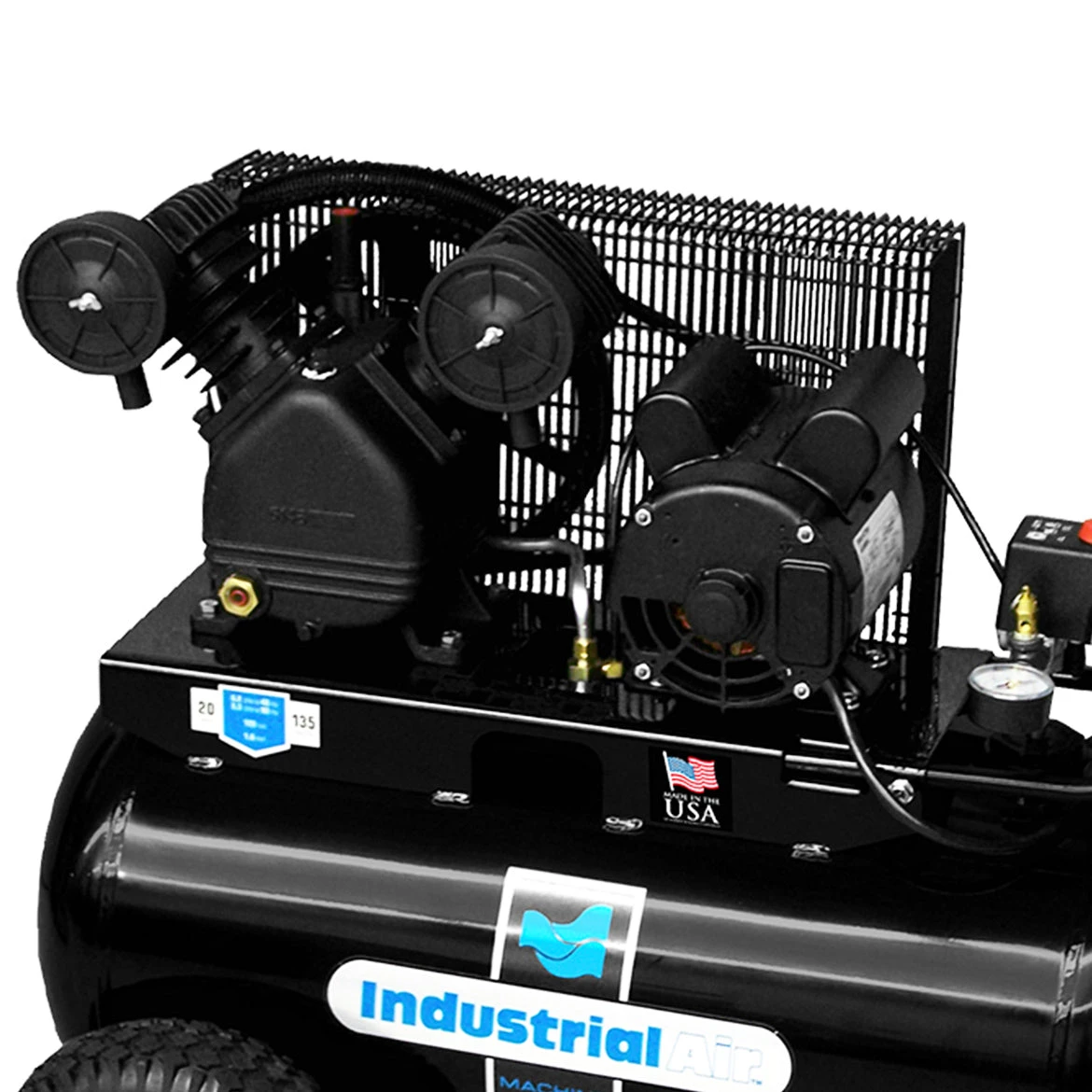 Industrial Air IP1682066.MN 120-Volt 20 Gallon 1.6 HP Horizontal Air Compressor 2 Industrial Air IP1682066.MN 120-Volt 20 Gallon 1.6 HP Horizontal Air Compressor – Image 2