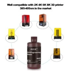 Jamg He - Résine UV Art Engineering 10k - Noir (Black) - 1 Kg -3D Prima Boutique JAMGHE ArtEngineering10k black 2