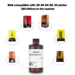 Jamg He - Résine UV Standard Plus 10k - Gris Nébuleux (Nebula Grey) - 1 Kg -3D Prima Boutique JAMGHE StandardResinPlus10k NebulaGrey