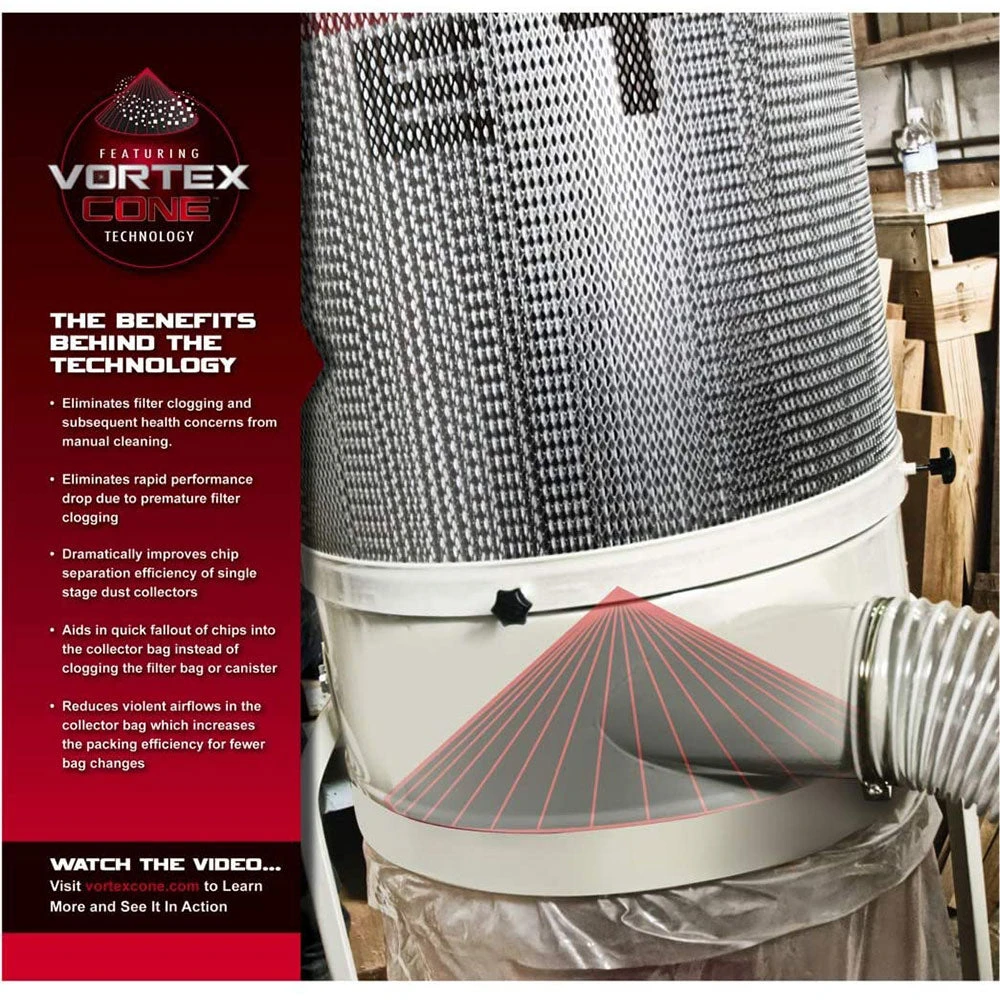 JET 708658K DC-1100VX-5M 1.5HP 1PH Dust Collector Filter Kit 3 JET 708658K DC-1100VX-5M 1.5HP 1PH Dust Collector Filter Kit – Image 3