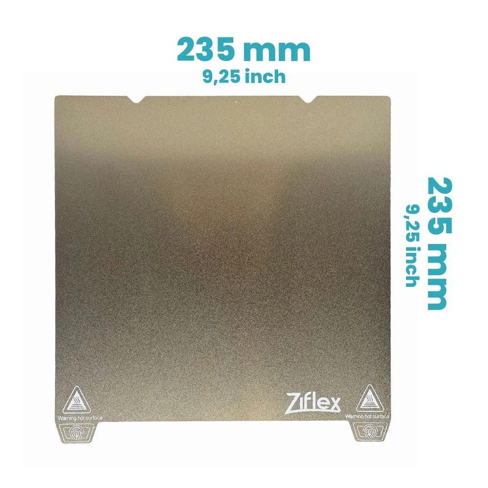 Ziflex - Plateau Flexible PEI 235 X 235 Mm Textured Encoche - Creality S1 Pro & K1 1 Ziflex - Plateau Flexible PEI 235 X 235 Mm Textured Encoche - Creality S1 Pro & K1