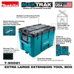 Makita MakTrak Rolling Tool Chest W/ 2 Extra Large Extension Tool Boxes -3D Prima Boutique MAKTRAK KIT2 hash escaped 3