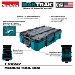 Makita MakTrak Rolling Tool Chest W/ 2 Medium Tool Boxes -3D Prima Boutique MAKTRAK KIT3 hash escaped 3