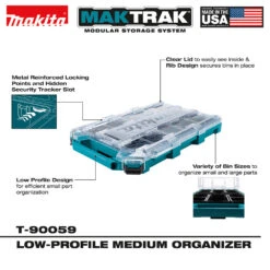 Makita MakTrak Organizer Bundle W/ Efficient Medium Tool Organizers - 3 PK -3D Prima Boutique MAKTRAK KIT4 hash escaped 3