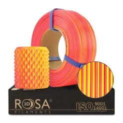 Rosa3D - PLA Magic Neon - Jaune & Orange (Yellow Orange) - 1,75 Mm - 1 Kg Refill