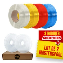 Pack Refill AzureFilm - Les Transparents - 4x PLA + 2x Masterspool