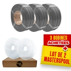 Pack Refill AzureFilm - 3x PLA Gris + 2x Masterspool
