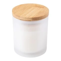 MissKraft - Bougie à Graver En Bambou Weizu - Vanille - ø7× 9 Cm