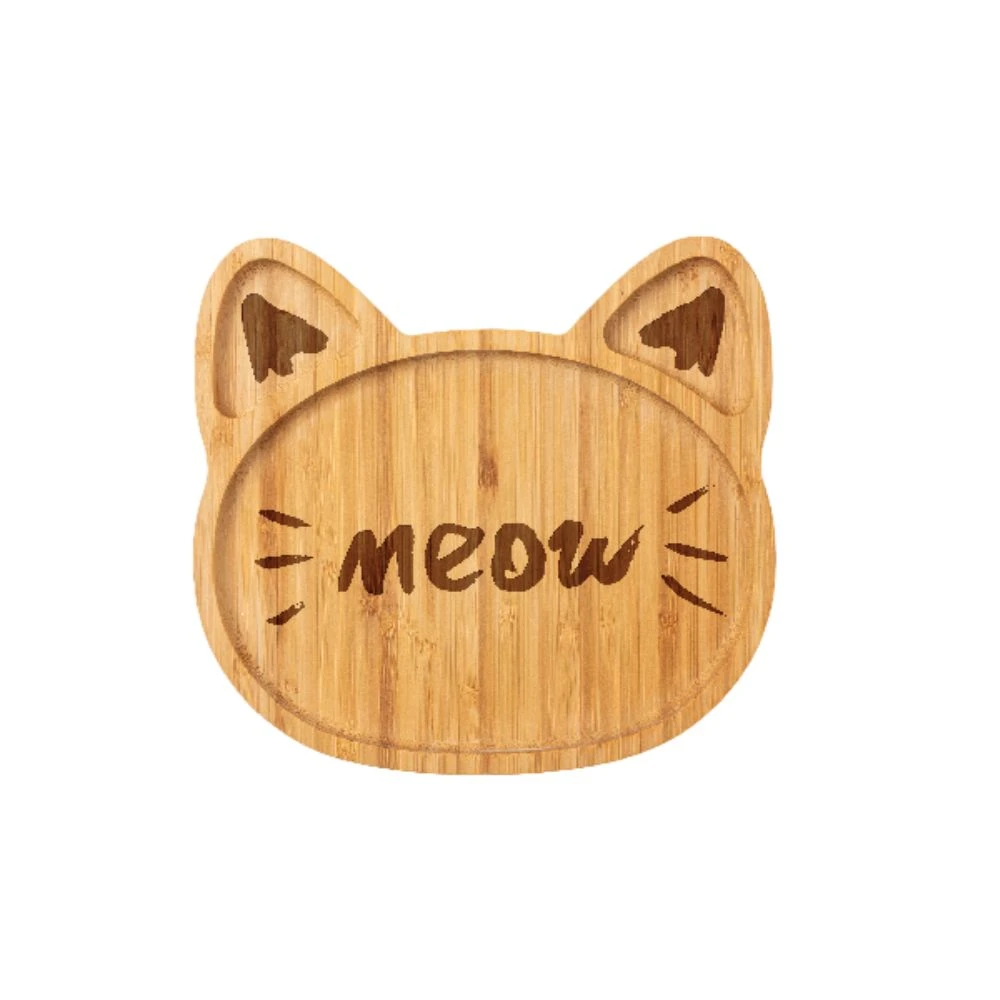 MissKraft - Assiette à Graver - Bambou - Chat 2 MissKraft - Assiette à Graver - Bambou - Chat – Image 2