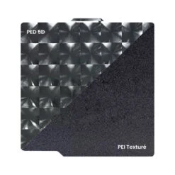 Ziflex - Plateau D'Impression Pour Bambu Lab - PED 5D & PEI Textured - 257 X 257 Mm
