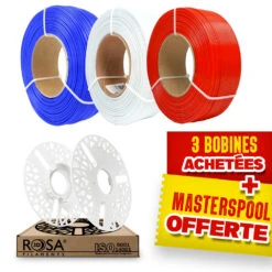 Pack Refill Rosa3D - Cocorico - PLA Starter X3 + Masterspool Offerte