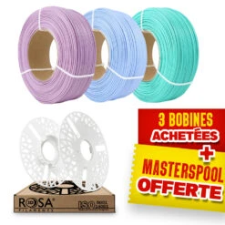 Pack Refill Rosa3D - Pastel Macaron - PLA X3 + Masterspool Offerte