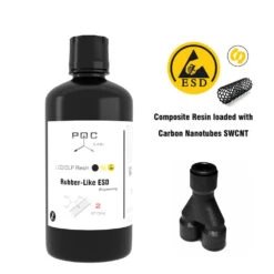Poc Lab - Résine UV Rubber-Like ESD - Noir - 0,5 Kg