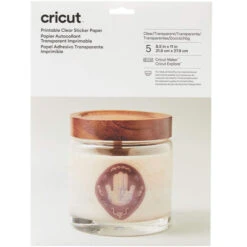 Cricut - 5 Feuilles Autocollantes Transparentes Imprimable - A4
