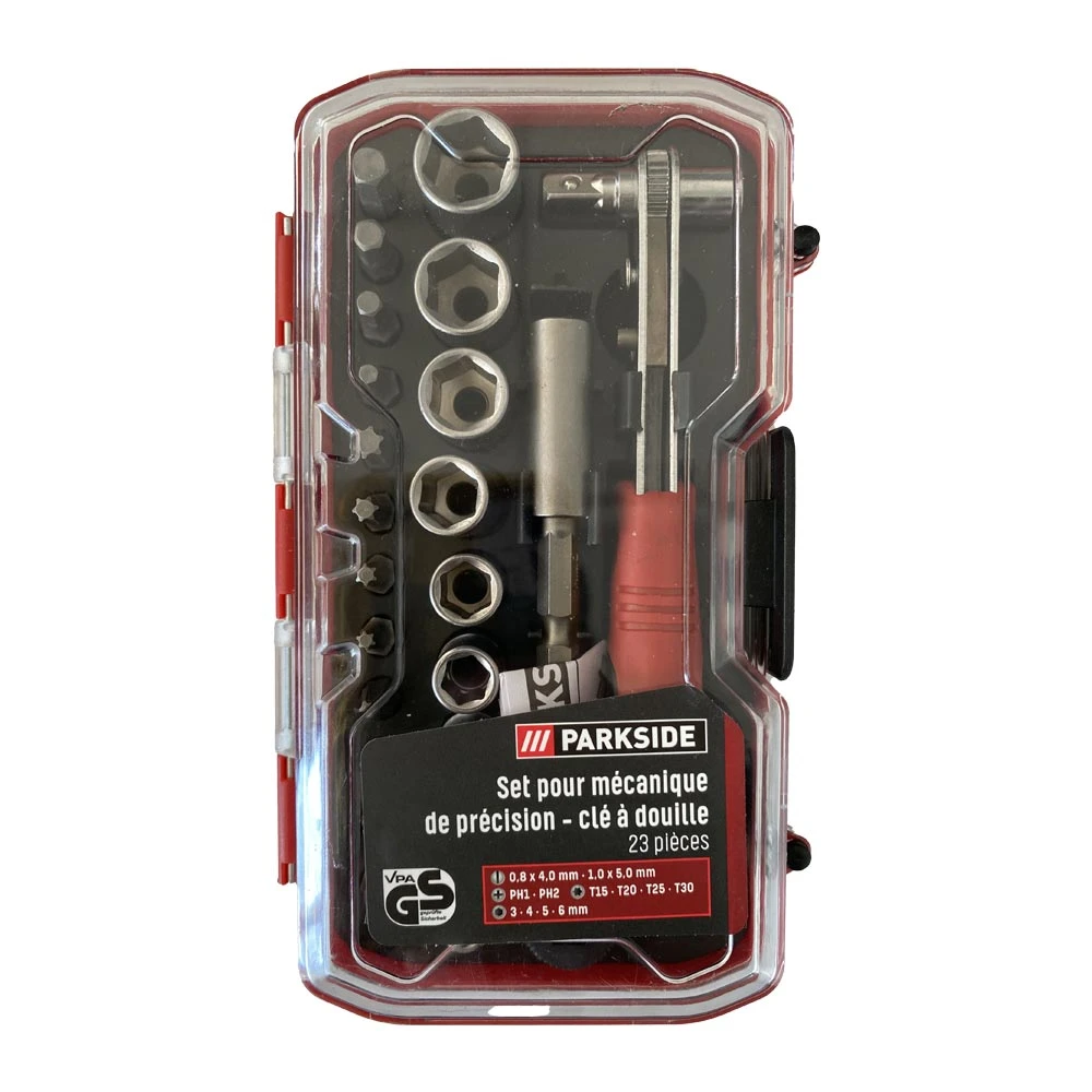 ParkSide - Set Pour Mécanique De Précision (23 Pièces) - Clé à Douille 1 ParkSide - Set Pour Mécanique De Précision (23 Pièces) - Clé à Douille