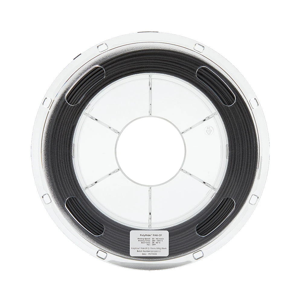 Polymaker - PolyMide PA6-CF (Nylon 6) - Noir (Black) - 1,75 Mm - 500 G 3 Polymaker - PolyMide PA6-CF (Nylon 6) - Noir (Black) - 1,75 Mm - 500 G – Image 3