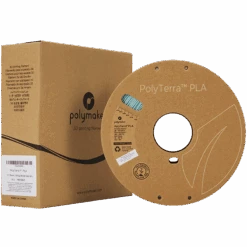 Polymaker - PolyTerra PLA - Gris Ardoise Marbré (Marble Slate Grey) - 1.75 Mm - 1 Kg -3D Prima Boutique PolyTerra PLA Marble Slate Grey 175 Spool Picture With Packaging