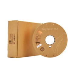 Polymaker - PolyTerra PLA - Pêche (Peach) - 1.75 Mm - 1 Kg -3D Prima Boutique PolyTerra PLA Peach 175 Spool Picture With Packaging