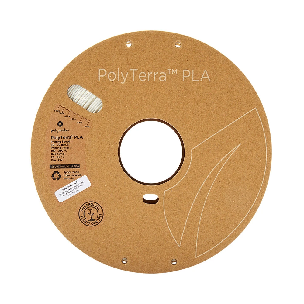 Polymaker - PolyTerra PLA - Blanc Coton (Cotton White) - 1,75 Mm - 1 Kg 6 Polymaker - PolyTerra PLA - Blanc Coton (Cotton White) - 1,75 Mm - 1 Kg – Image 6