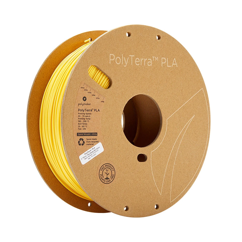 Polymaker - PolyTerra PLA - Jaune Savanne (Savannah Yellow) - 1.75 Mm - 1 Kg 2 Polymaker - PolyTerra PLA - Jaune Savanne (Savannah Yellow) - 1.75 Mm - 1 Kg – Image 2