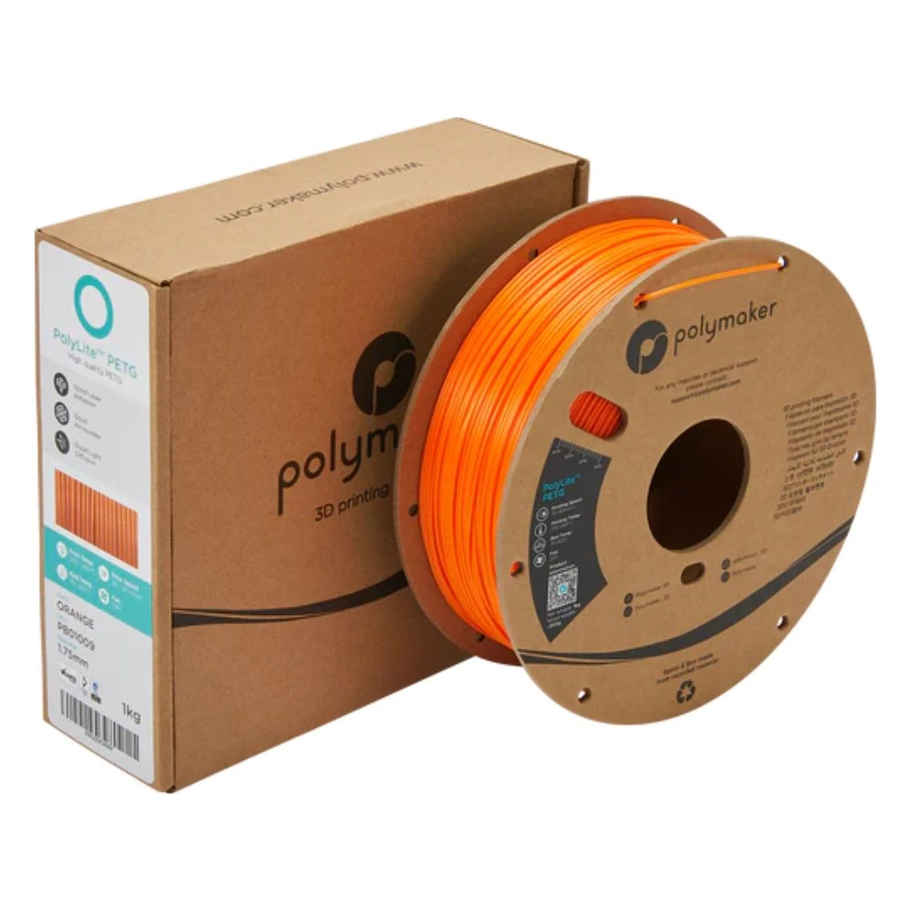 Polymaker - PolyLite PETG - Orange - 1,75 Mm - 1 Kg 2 Polymaker - PolyLite PETG - Orange - 1,75 Mm - 1 Kg – Image 2