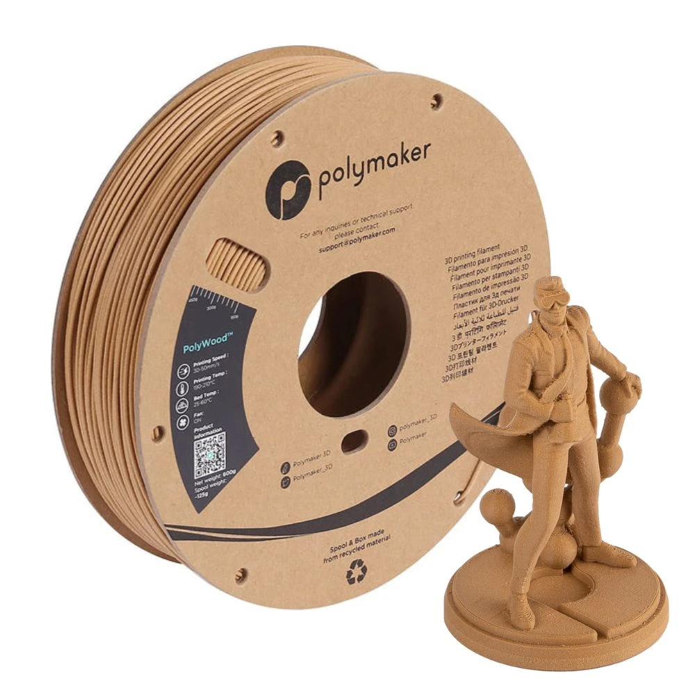 Polymaker - PolyWood- Imitation Bois (Wood Mimic) - 1,75 Mm - 600 G 1 Polymaker - PolyWood- Imitation Bois (Wood Mimic) - 1,75 Mm - 600 G