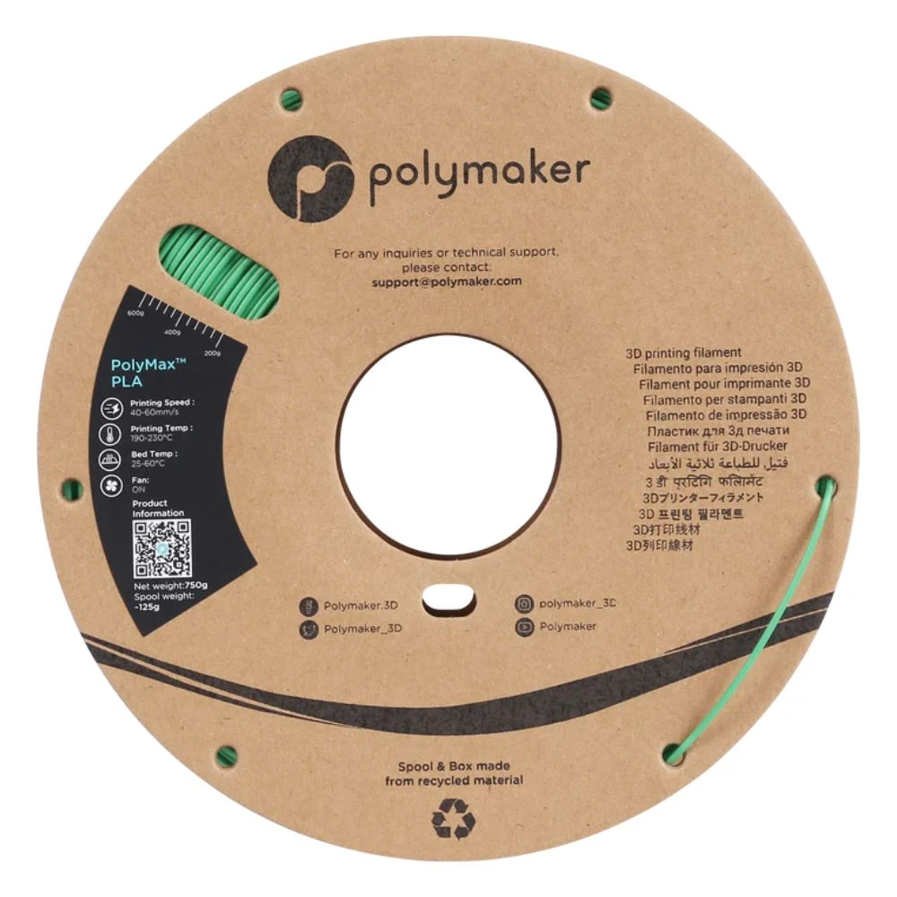 Polymaker - PolyMax Tough PLA - Vert (Green) - 1,75 Mm - 750 G 3 Polymaker - PolyMax Tough PLA - Vert (Green) - 1,75 Mm - 750 G – Image 3