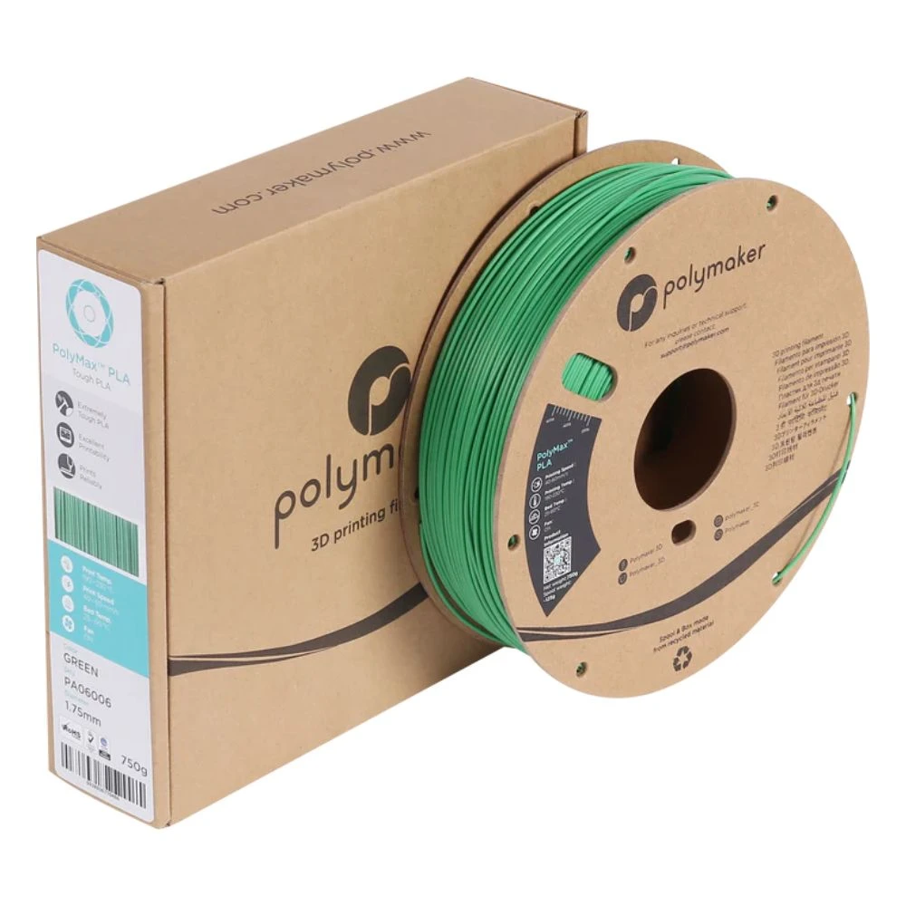 Polymaker - PolyMax Tough PLA - Vert (Green) - 1,75 Mm - 750 G 2 Polymaker - PolyMax Tough PLA - Vert (Green) - 1,75 Mm - 750 G – Image 2