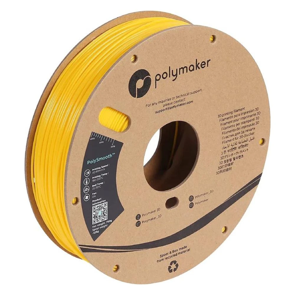 Polymaker - PolySmooth (PVB) - Jaune (Yellow) - 1,75 Mm - 750 G 1 Polymaker - PolySmooth (PVB) - Jaune (Yellow) - 1,75 Mm - 750 G