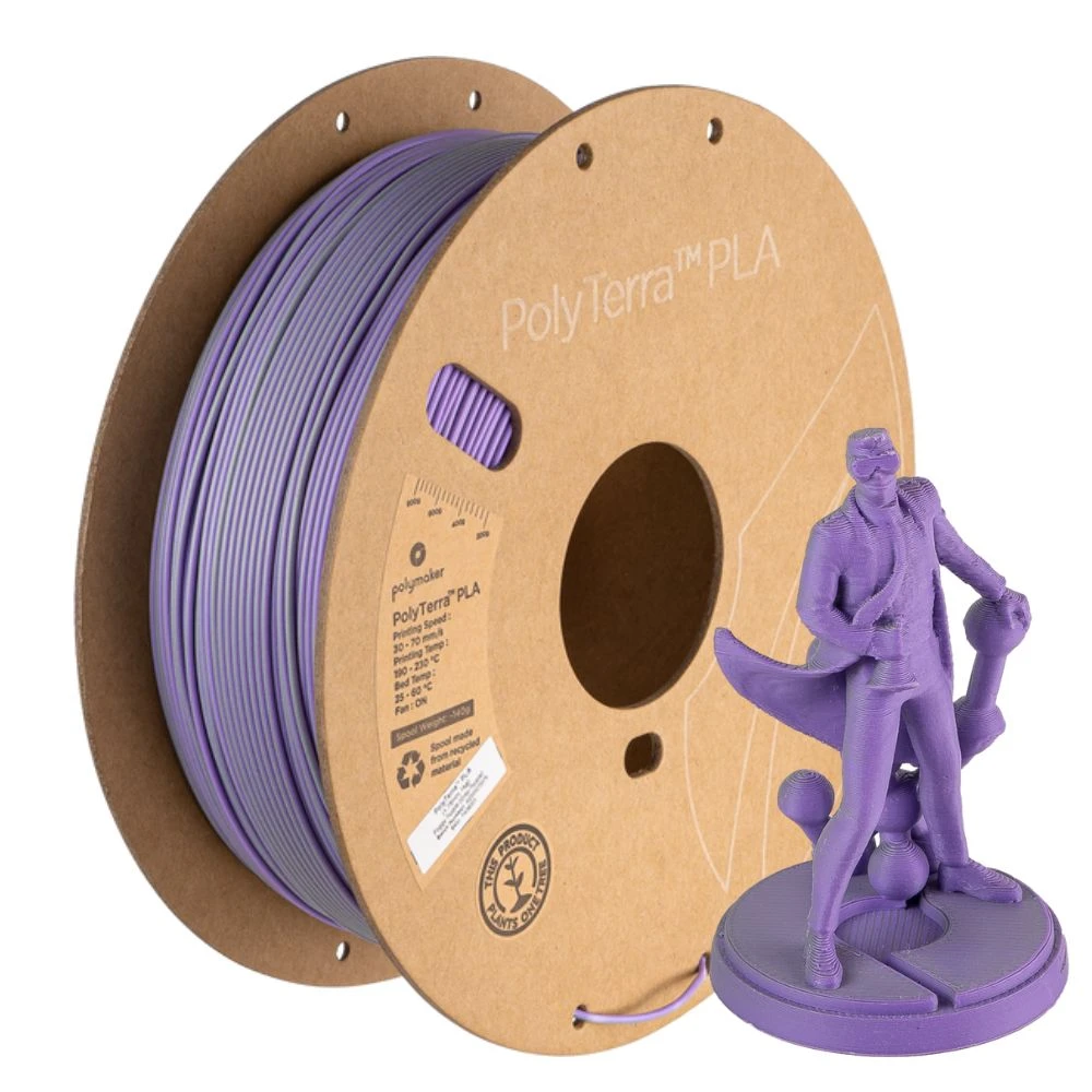 Polymaker - PolyTerra Dual PLA - Foggy Purple - Gris/Violet (Grey/Purple) - 1,75 Mm - 1 Kg 1 Polymaker - PolyTerra Dual PLA - Foggy Purple - Gris/Violet (Grey/Purple) - 1,75 Mm - 1 Kg