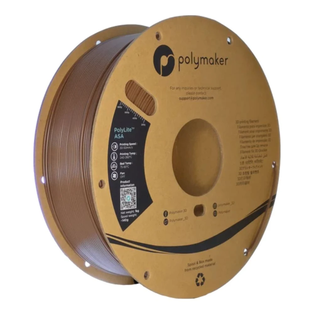 Polymaker - PolyLite ASA - Marron Armée (Army Brown) - 1,75 Mm - 1 Kg 1 Polymaker - PolyLite ASA - Marron Armée (Army Brown) - 1,75 Mm - 1 Kg