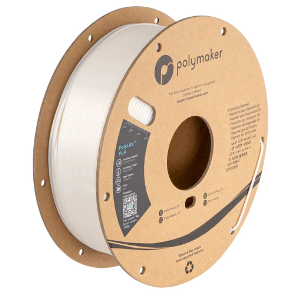 Polymaker - PolyLite Silk PLA - Blanc (White) - 1,75 Mm - 1 Kg 2 Polymaker - PolyLite Silk PLA - Blanc (White) - 1,75 Mm - 1 Kg – Image 2