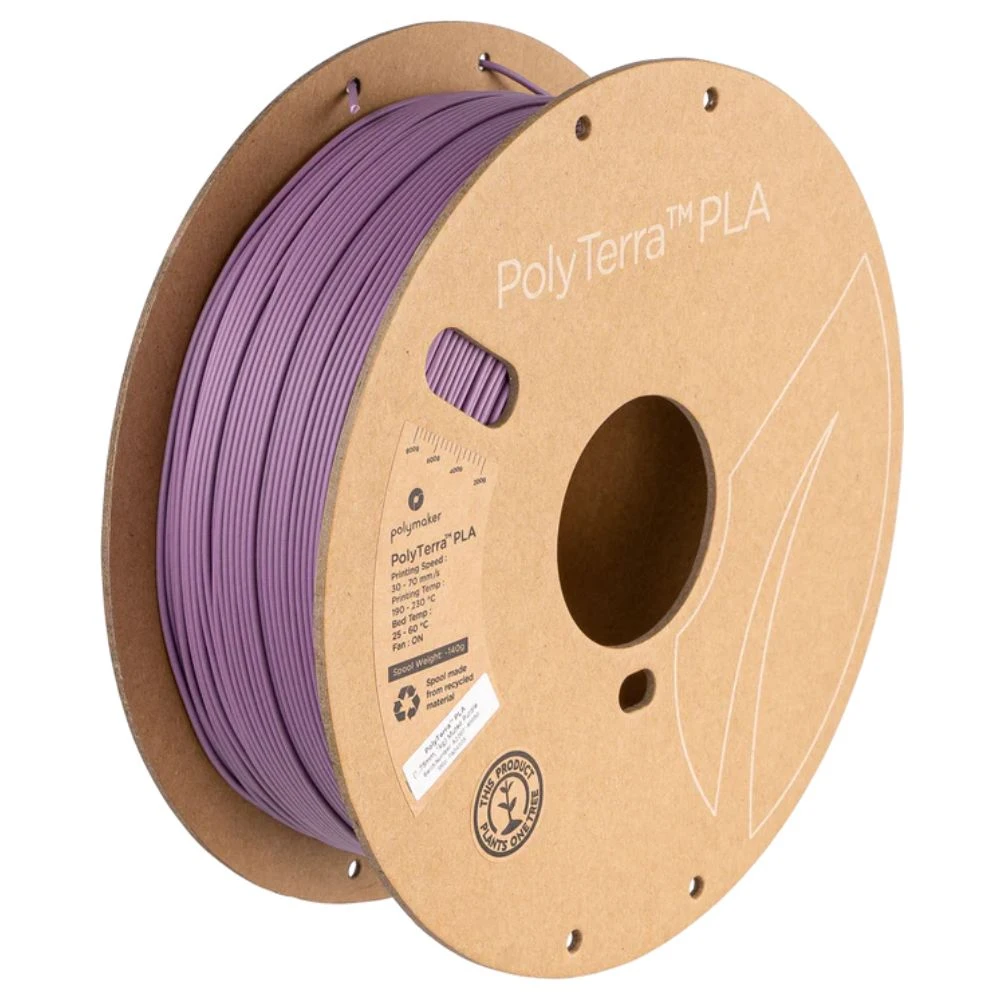 Polymaker - PolyTerra PLA - Violet Doux (Muted Purple) - 1,75 Mm - 1 Kg 1 Polymaker - PolyTerra PLA - Violet Doux (Muted Purple) - 1,75 Mm - 1 Kg