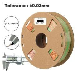 R3D - PLA Magic Silk Tricolore - Bleu/Vert/Orange (BlueGreenOrange) - 1,75 Mm - 1 Kg -3D Prima Boutique R3DMAgicPLAdualcolorBlue Green Orange 2