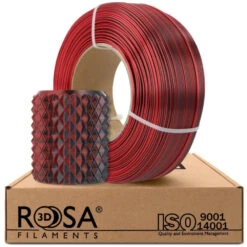Rosa3D - PLA Magic Silk - Mystic Rouge & Noir (Mystic Red & Black) - 1,75 Mm - 1 Kg Refill